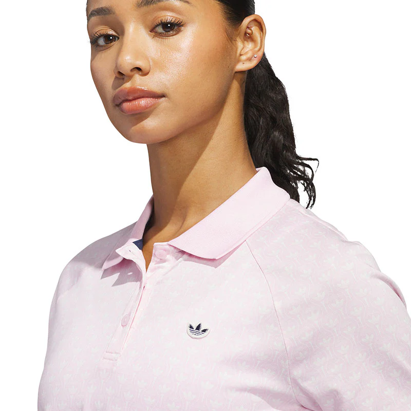 ADIDAS Originals All Over Trefoil Women's Polo (Pink) - Image 3