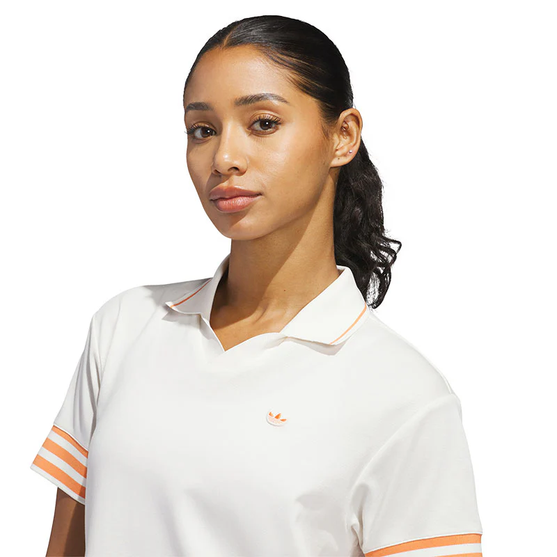 ADIDAS Originals 3-Stripe Women's Polo (White) - Image 3