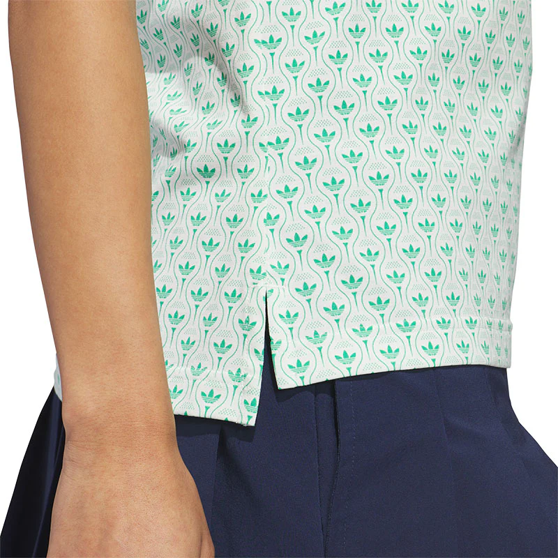 ADIDAS Originals All Over Trefoil Women's Polo (Green) - Image 4