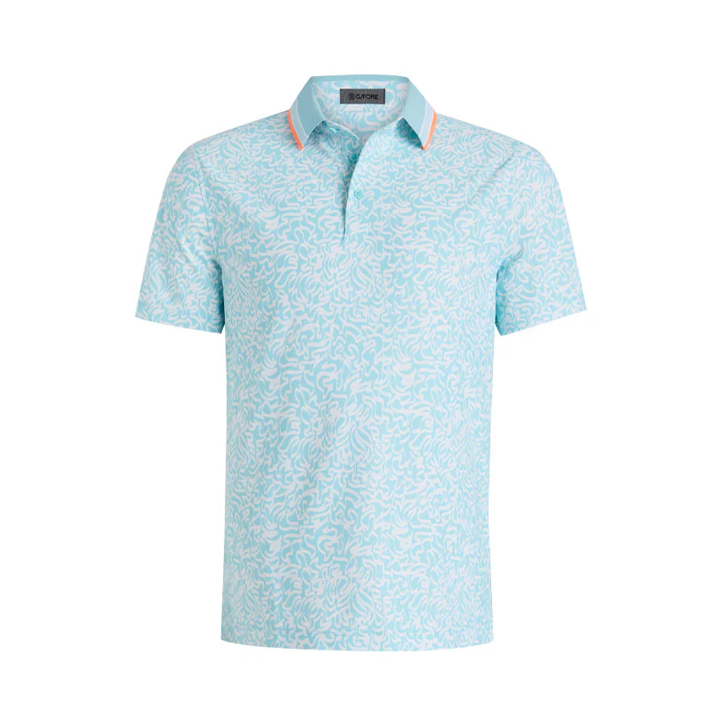 GFORE Scribble Men's Tech Jersey Polo (Cenote)