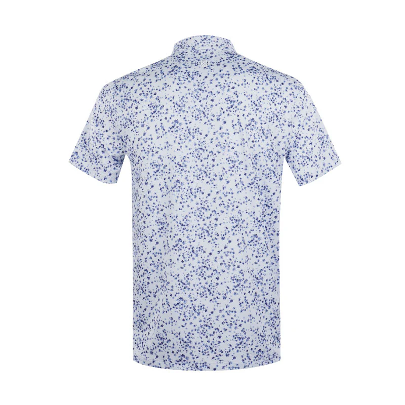GFORE Scattered Ditzy Tech Jersey Men's Polo (Snow) - Image 2