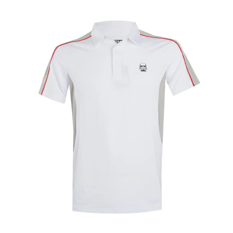 DISNEY Storm Trooper Mesh Men's Polo (White/Grey)