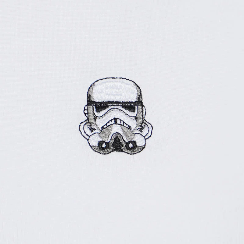 DISNEY Storm Trooper Mesh Men's Polo (White/Grey) - Image 4
