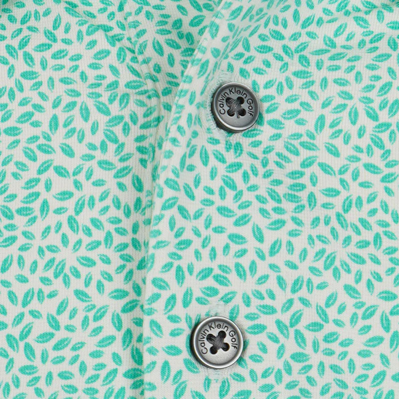 CALVIN KLEIN Watkins Print Men's Polo (Mint) - Image 3