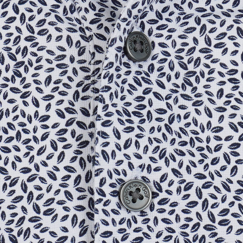 CALVIN KLEIN Watkins Print Men's Polo (Navy) - Image 3