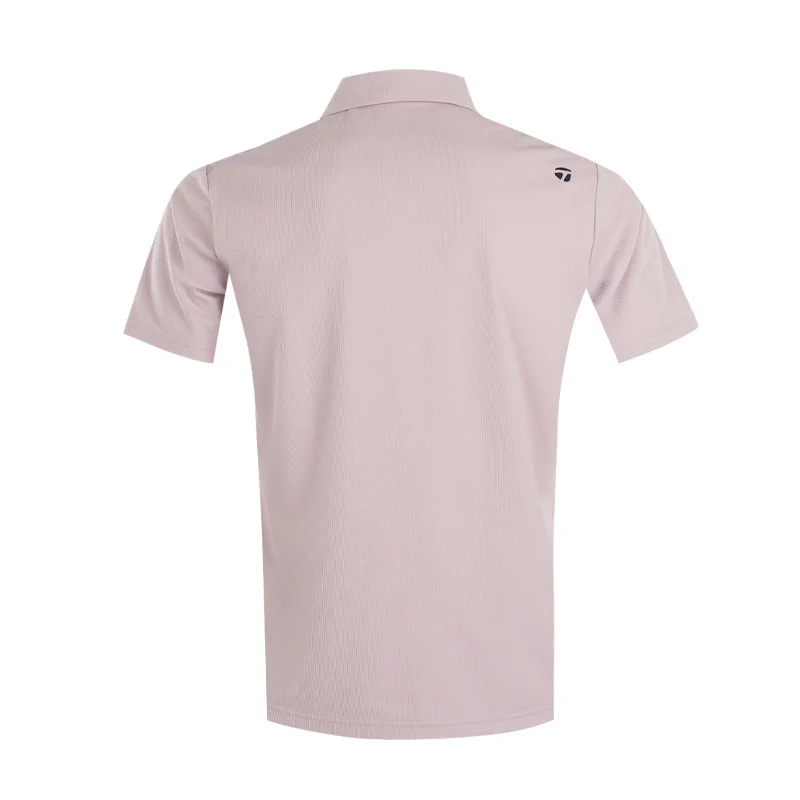 TAYLORMADE Vertical Stripe Men's Polo (Pink) - Image 2