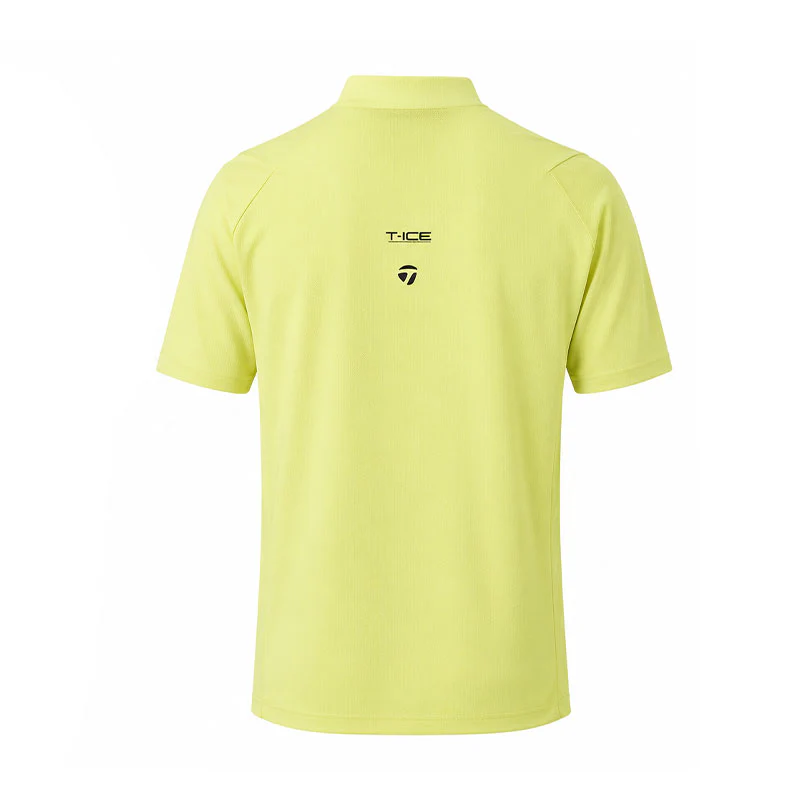 TAYLORMADE T-ICE T-AIR So Cool Zipped Men's Mock Shirt (Yellow) - Image 2