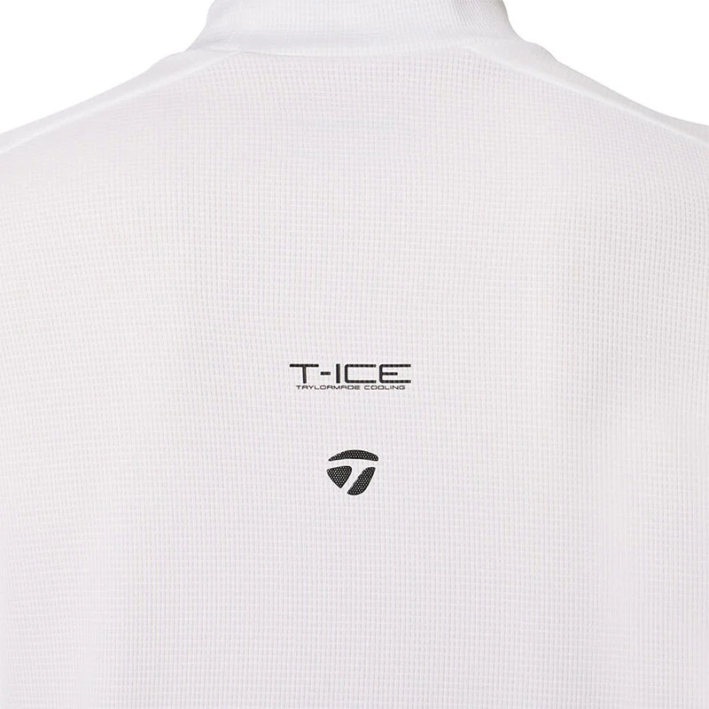 TAYLORMADE T-ICE T-AIR Cool Mesh Men's Polo (White) - Image 4