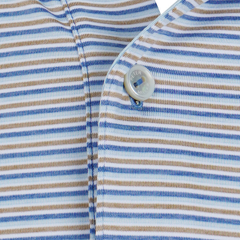 PETER MILLAR Alda Men's Performance Jersey Polo (Dusk Blue) - Image 3