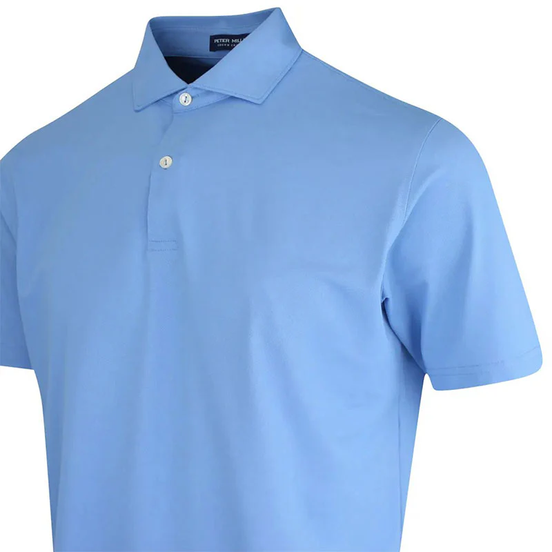 PETER MILLAR Soul Performance Mesh Men's Polo (Iris Mist) - Image 4