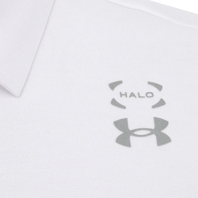 UNDER ARMOUR Halo Bonded Men's Polo (White) - Image 4