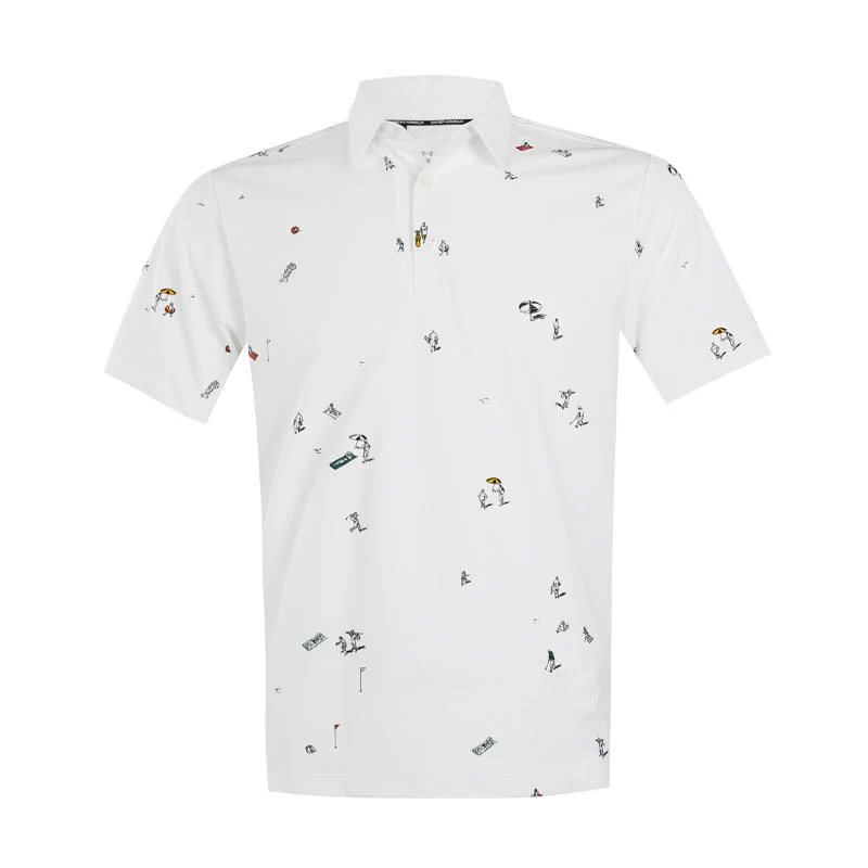UNDER ARMOUR ArmourDry Printed Men's Polo (White/Green)