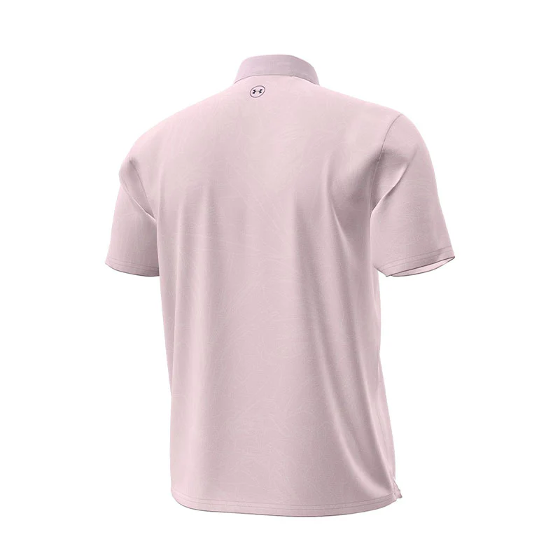 UNDER ARMOUR ArmourDry Jacquard Men's Polo (Prime Pink) - Image 2