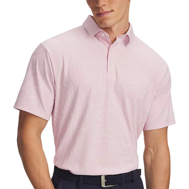 UNDER ARMOUR ArmourDry Jacquard Men's Polo (Prime Pink) - Image 3