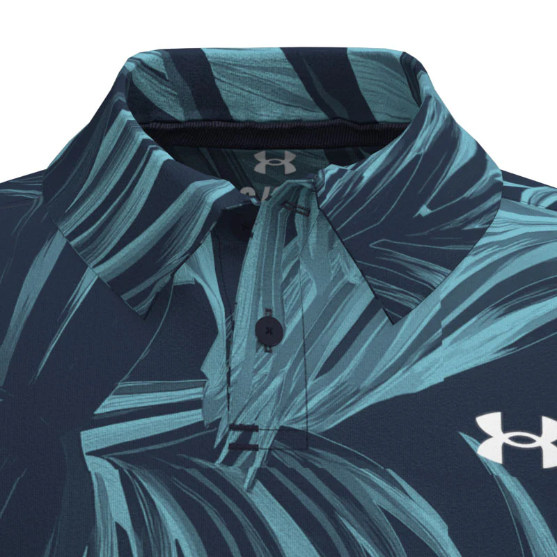 UNDER ARMOUR Matchplay Printed Men's Polo (Navy/Blue) - Image 3