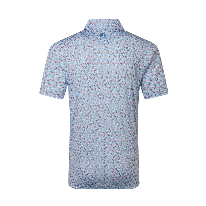 FOOTJOY Surfs Up Print Lisle Men's Polo (White) - Image 2