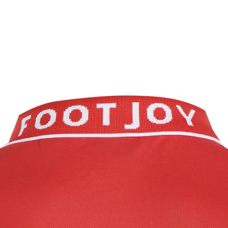 FOOTJOY Wordmark Pique Men's Polo (Red) - Image 4