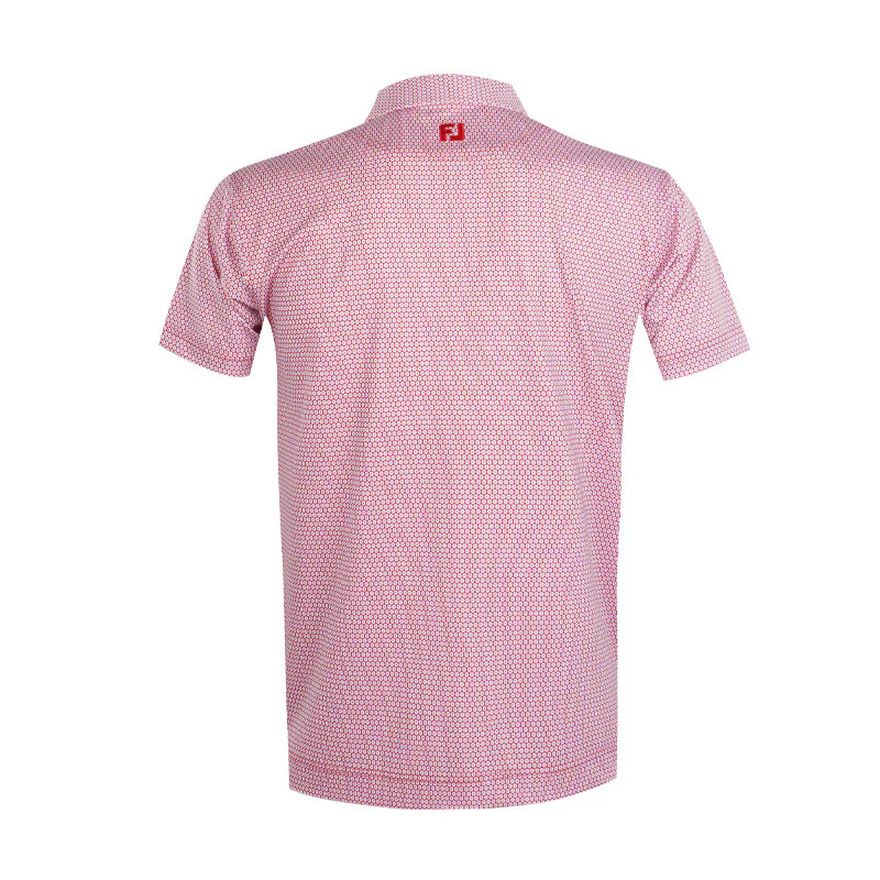 FOOTJOY Stellar Print Lisle Men's Polo (Red) - Image 2