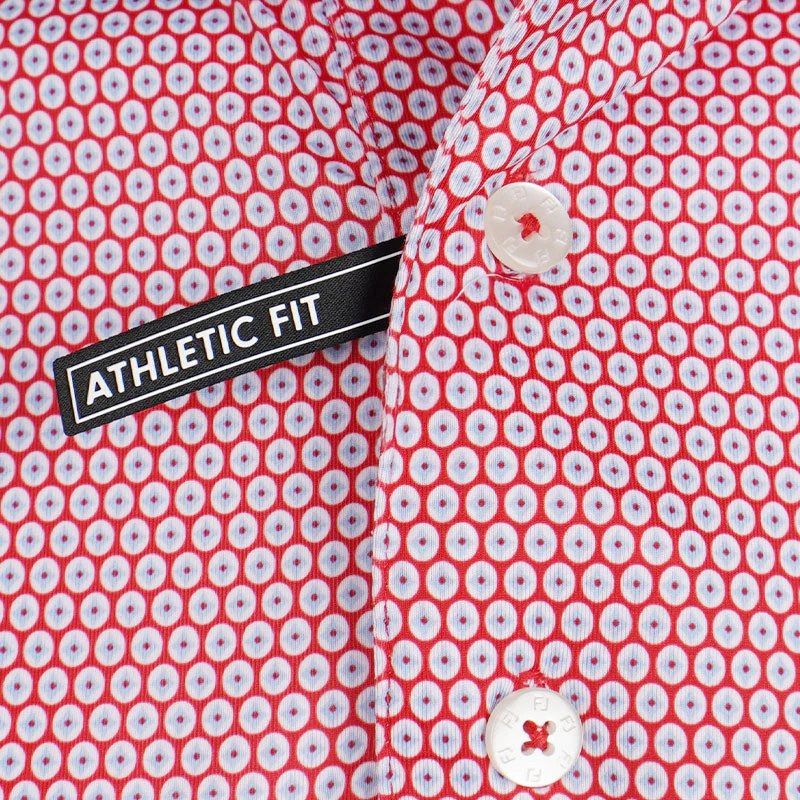 FOOTJOY Stellar Print Lisle Men's Polo (Red) - Image 3