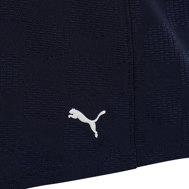 PUMA Check Jacquard Women's Sleeveless Polo (Deep Navy) - Image 4