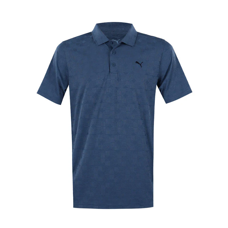 PUMA MATTR Deco Jacquard Men's Polo (Dark Indigo)