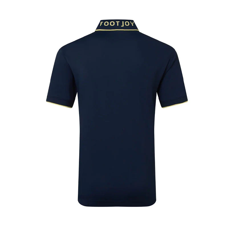 FOOTJOY Wordmark Pique Men's Polo (Navy) - Image 2
