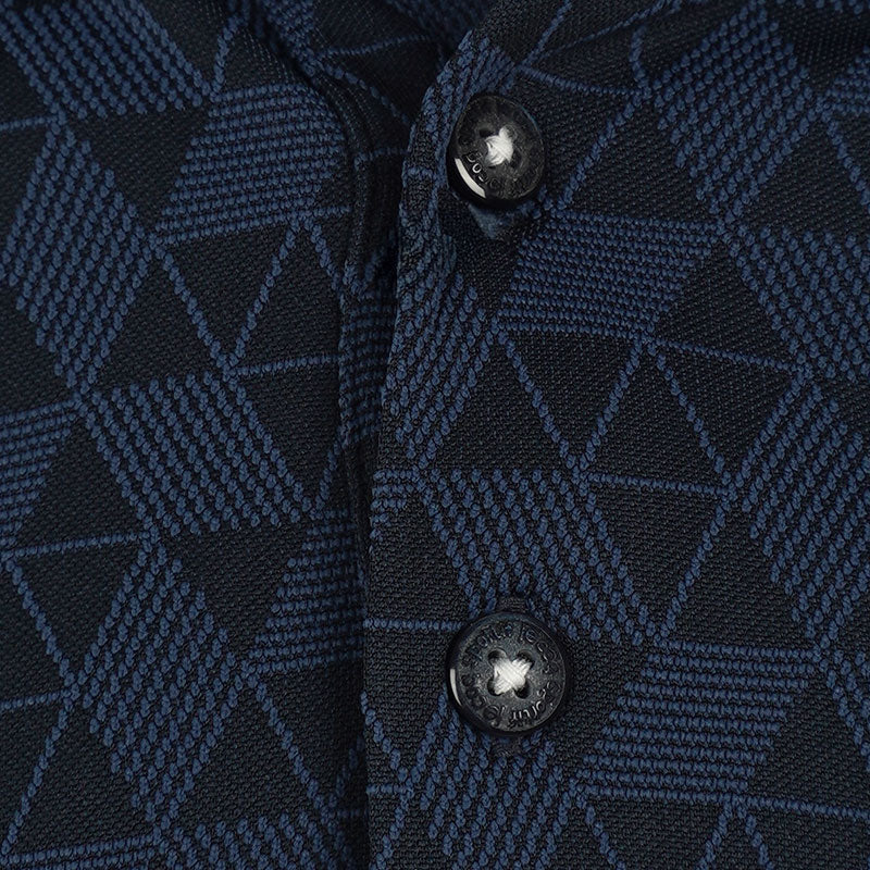 LE COQ SPORTIF GOLF Triangle Jacquard Men's Polo (Navy) - Image 3