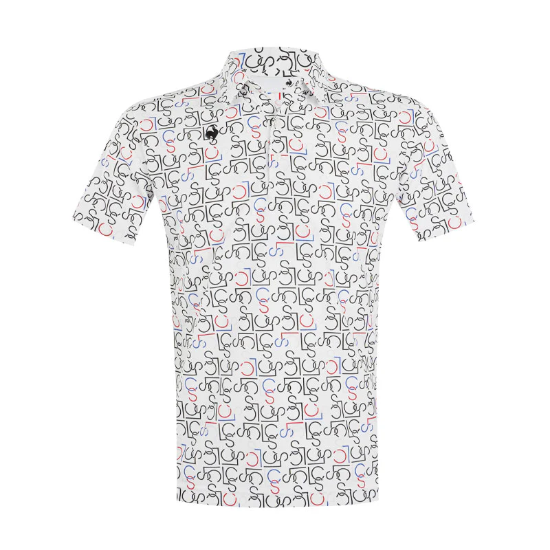LE COQ SPORTIF GOLF Monogram Men's Polo (White)