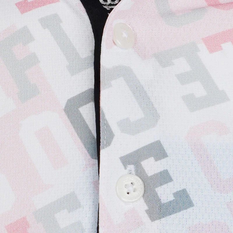 LE COQ SPORTIF GOLF Logo Pattern Men's Polo (Pink) - Image 3