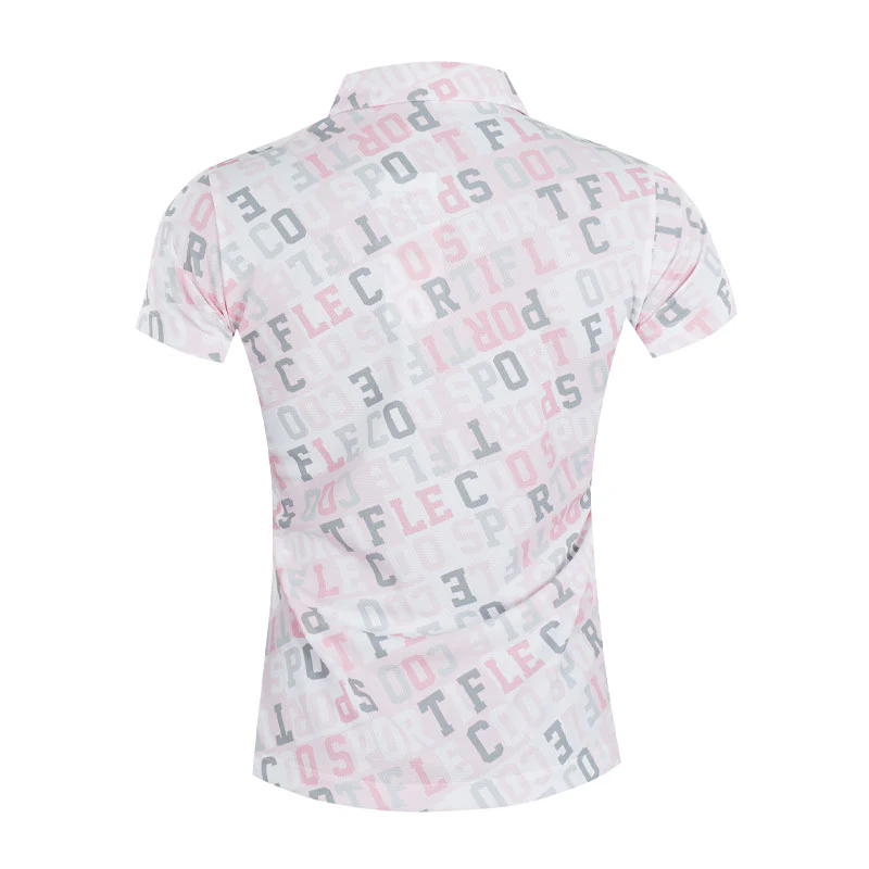 LE COQ SPORTIF GOLF Logo Pattern Women's Polo (Pink) - Image 2