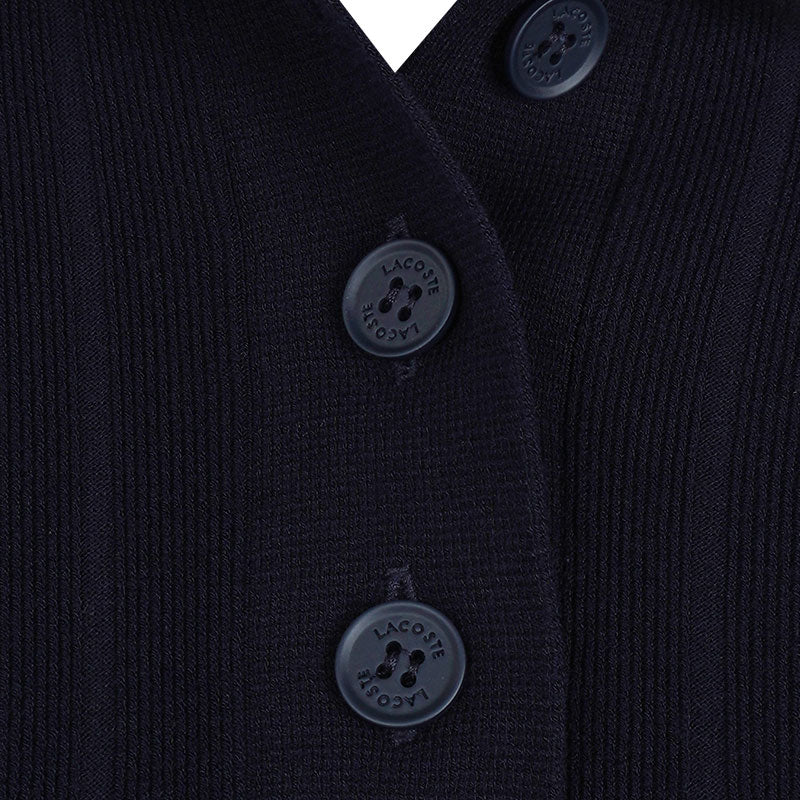 LACOSTE Polo Collar Women's Sweater (Navy/Flour) - Image 3