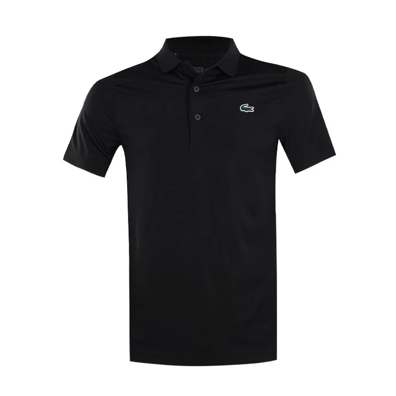 LACOSTE Regular Fit UV Protect Men's Polo (Black)