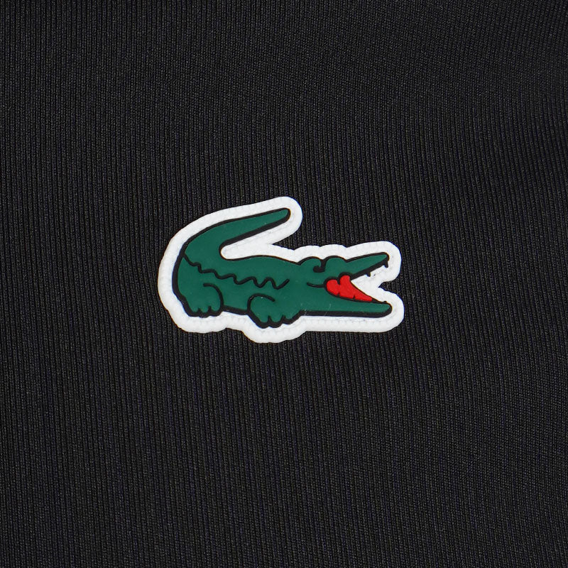 LACOSTE Regular Fit UV Protect Men's Polo (Black) - Image 4
