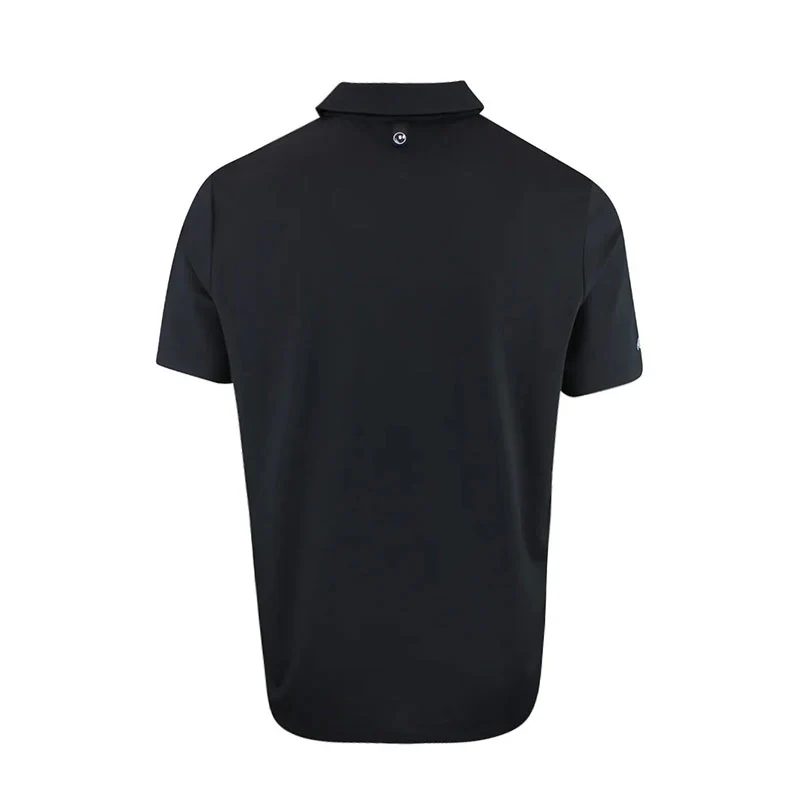 MALBON GOLF Fairway Baldwin Men's Polo (Black) - Image 2