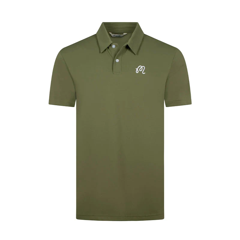 MALBON GOLF Fairway Men's Polo (Olive)