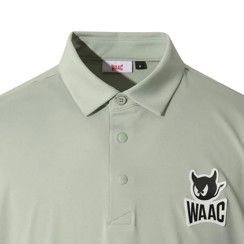 WAAC Player's Edition Emblem Basic Men's Polo (Green) - Image 3