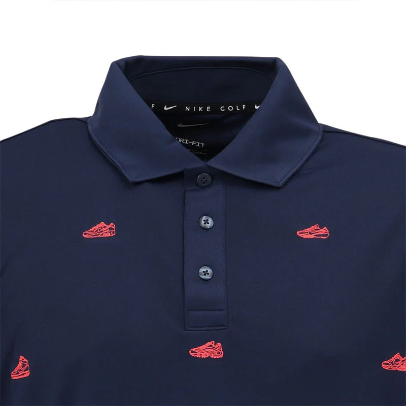 NIKE Par Men's Polo (Navy/Lava) - Image 3