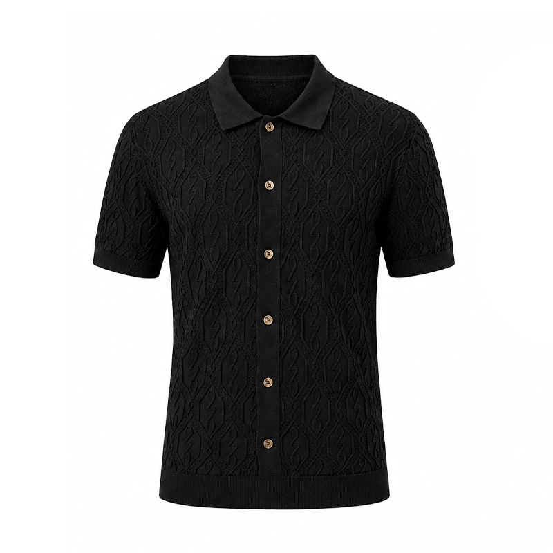 NIKE Jordan Sport Men's Button-Down Shirt (Black)
