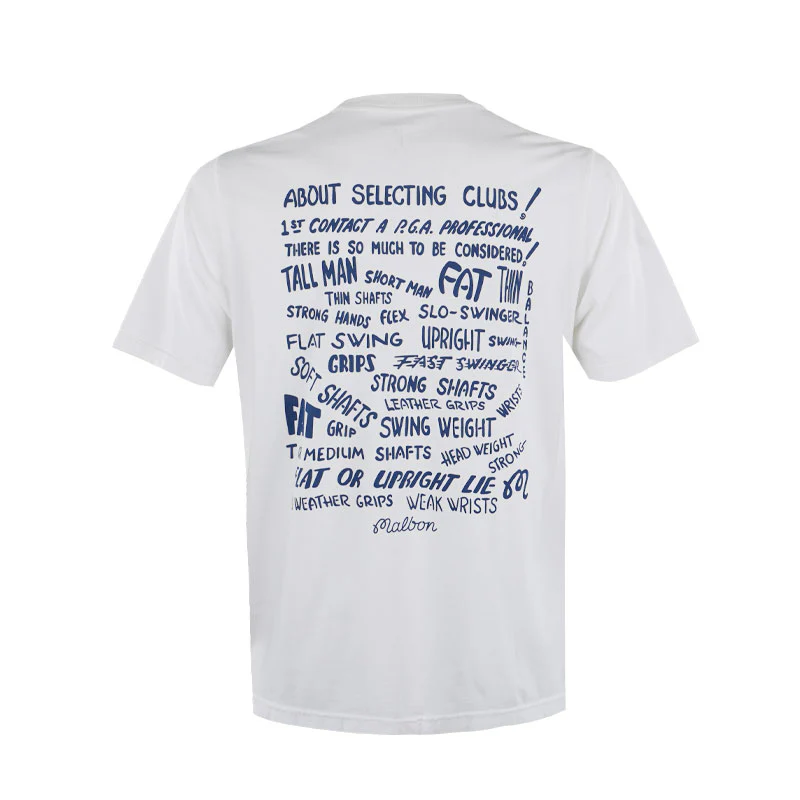MALBON GOLF Club Select Men's T-Shirt (White) - Image 2