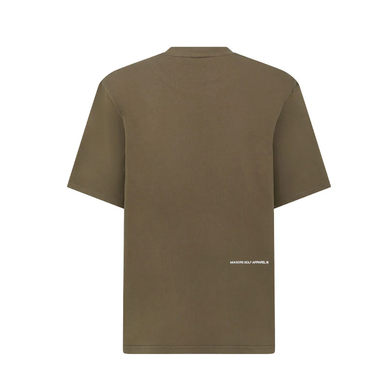 MANORS Logo Men's T-Shirt (Olive) - Image 2