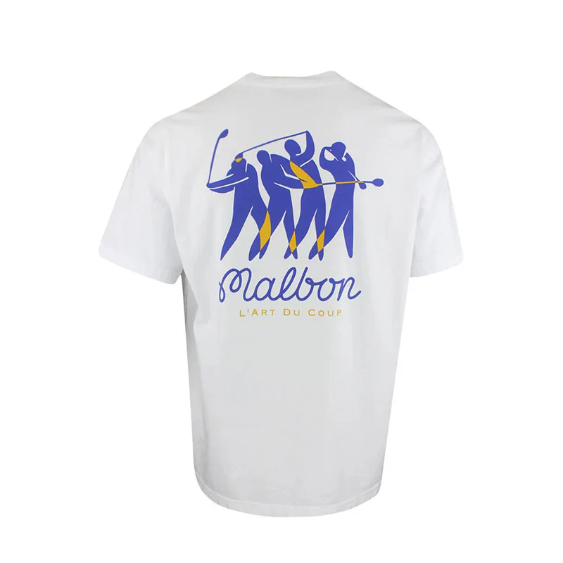 MALBON GOLF Matisse Men's T-Shirt (White) - Image 2