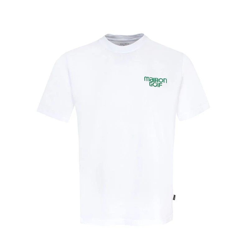 MALBON GOLF Swing Oil Men's T-Shirt (White)