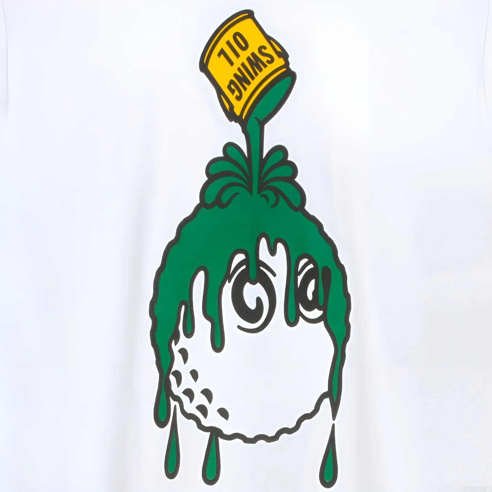 MALBON GOLF Swing Oil Men's T-Shirt (White) - Image 4
