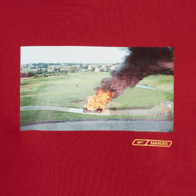 MANORS x Reebok I'll Walk Men's T-Shirt (Burgundy) - Image 3