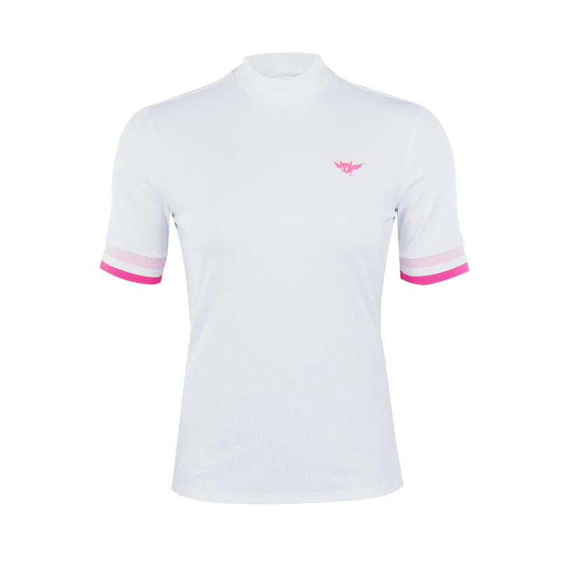 WAAC Athletic Stretch Rib Women's Mock Shirt (White)