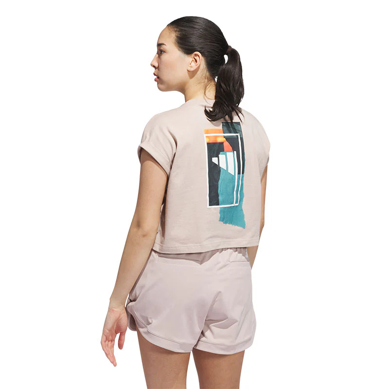 ADIDAS Beyond The Course Graphic Women's T-Shirt (Taupe) - Image 2