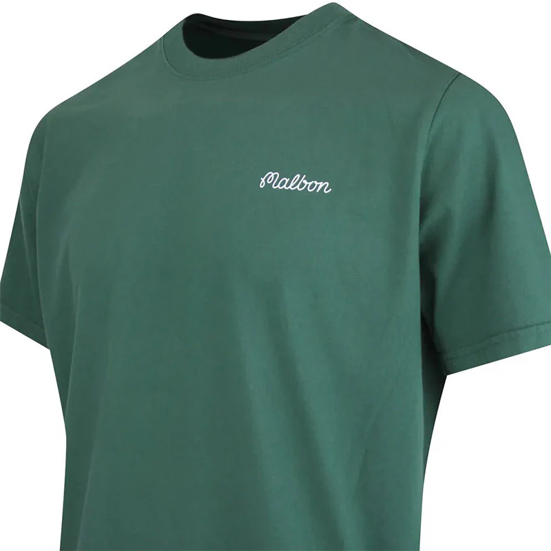 MALBON GOLF Bermuda Baldwin Men's T-Shirt (Forest) - Image 4