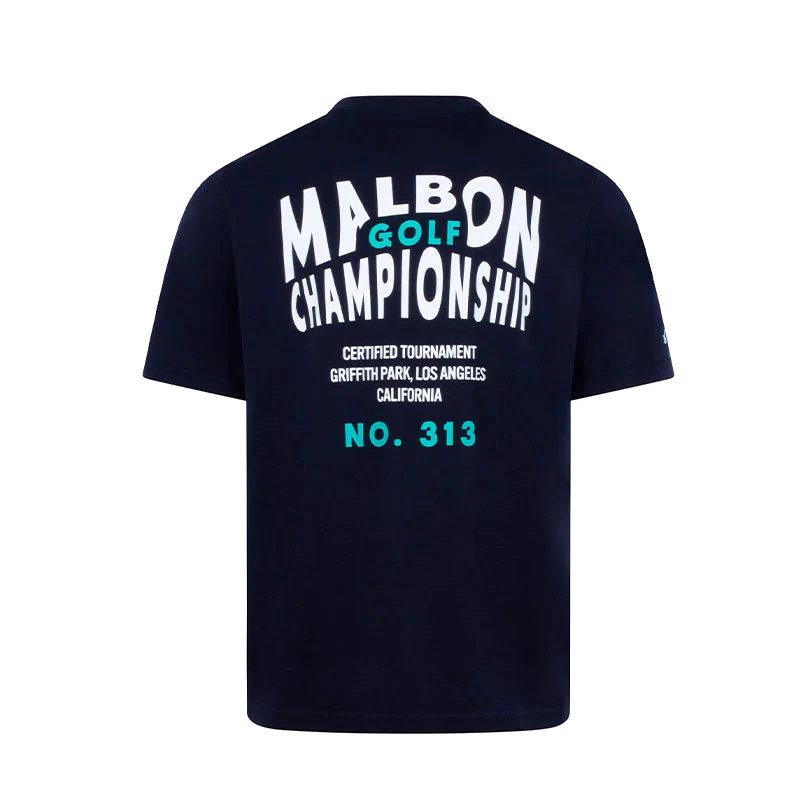 MALBON GOLF Bermuda Championship Men's T-Shirt (Navy) - Image 2