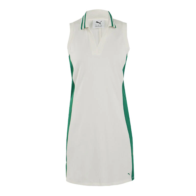 PUMA 30904 Sleeveless Pique Dress (Warm White)