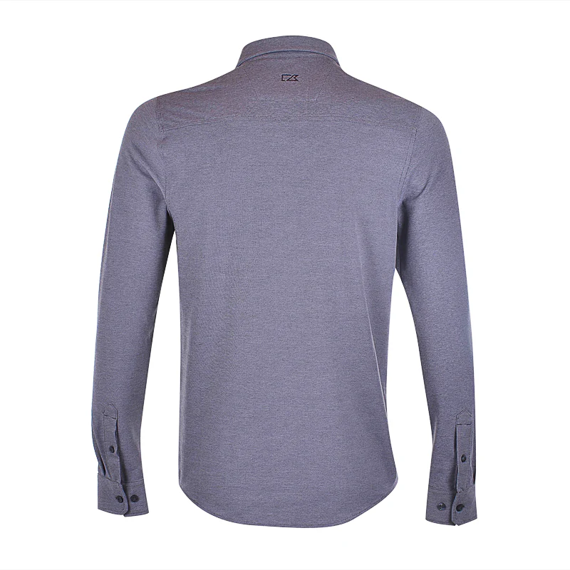 CUTTER & BUCK Oxford Button Men's Long Sleeve Shirt (Charcoal) - Image 2
